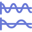 icone ondas azul