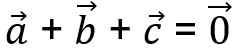 a+b+c=0 vetorial
