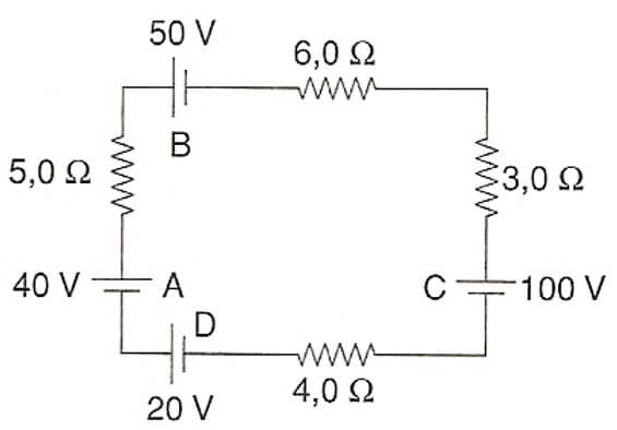 circuito gerador, resistor, receptor.